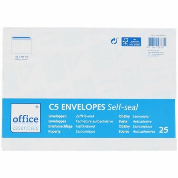 Enveloppes Office Essentials C5