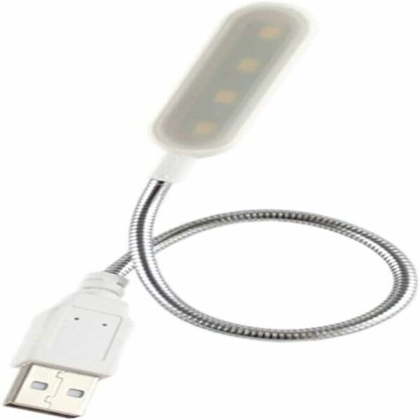 Mini lampe de lecture portable USB LED, lampe de table flexible, 6LED, batterie externe, ordinateur PC – Image 4