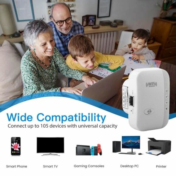 FENVI-Répéteur WiFi sans fil, 300Mbps, extension WiFi à distance, amplificateur WiFi, stérilisation 11N, Répéteur WiFi, amélioration Wi-Fi – Image 2
