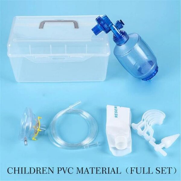 Sac d'ambu en PVC pour adultes/enfants/nourrissons, dispositif de respiration Simple, Kit de premiers secours avec Tube à oxygène