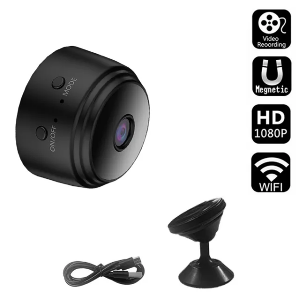 WT-YOGUET A9 WiFi 1080P Mini caméra de sécurité à distance sans fil Vision nocturne Caméra IP sans fil Vision nocturne Détection de mouvement Notifications instantanées – Image 2